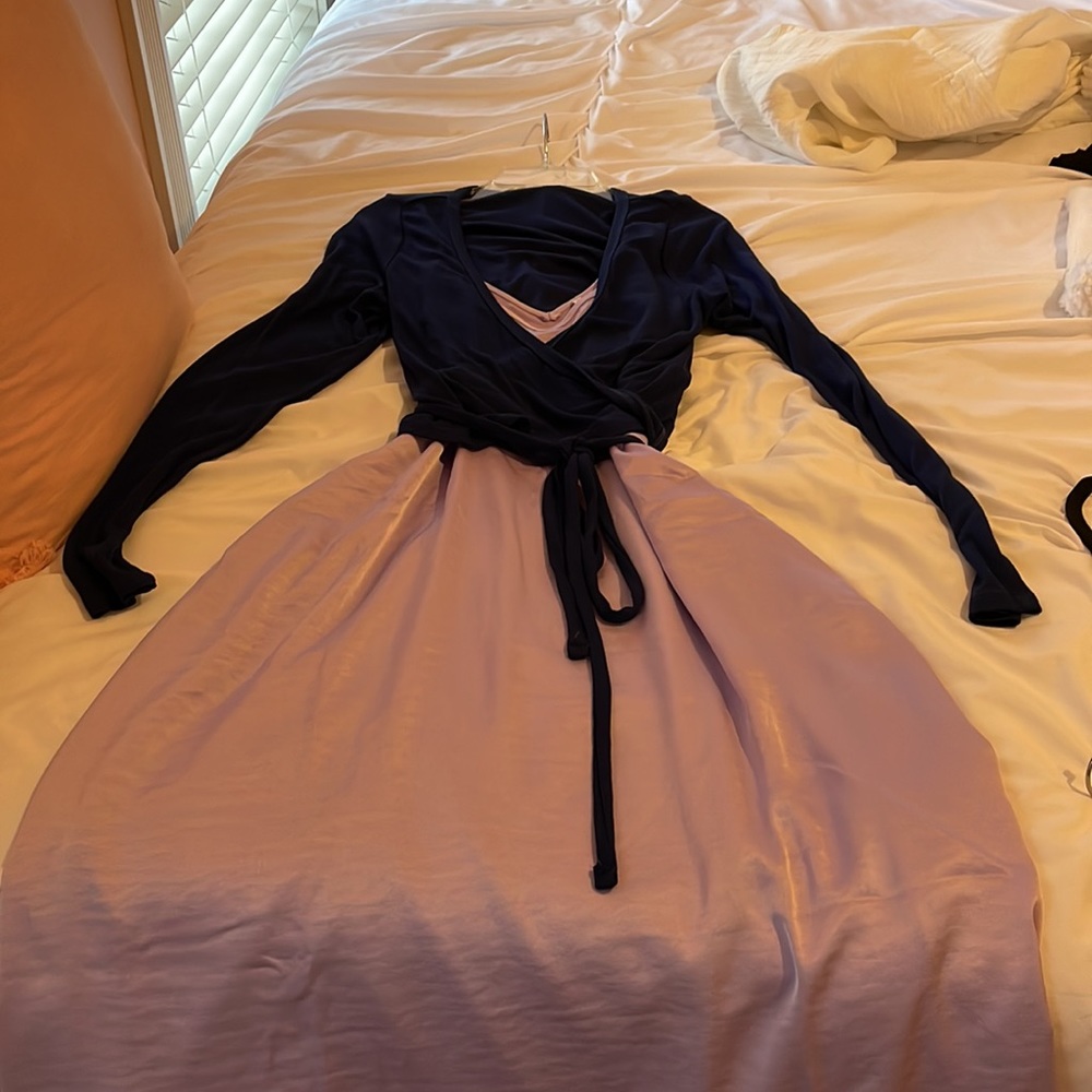 Anthropologie dress with wrap cardigan
